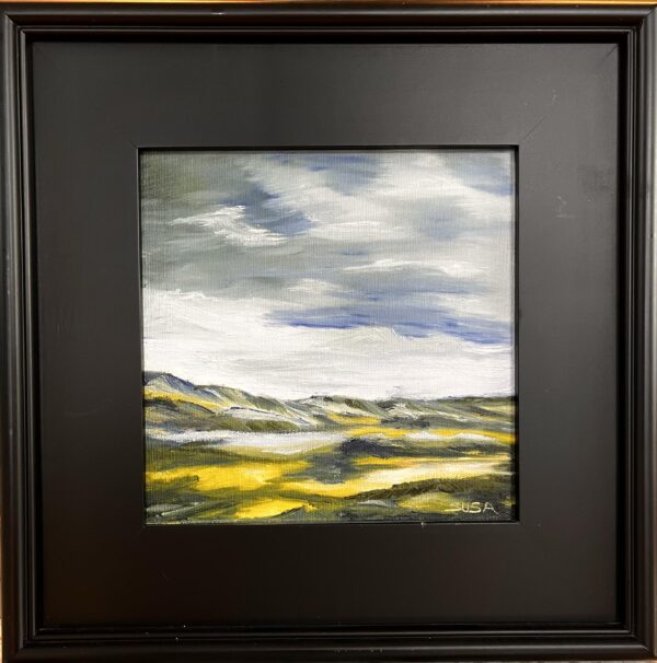 Landscape 18 Original Oil Painting With Frame 13 x 13
